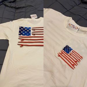 USA Flag Surfboard T-shirt Crazy Shirts